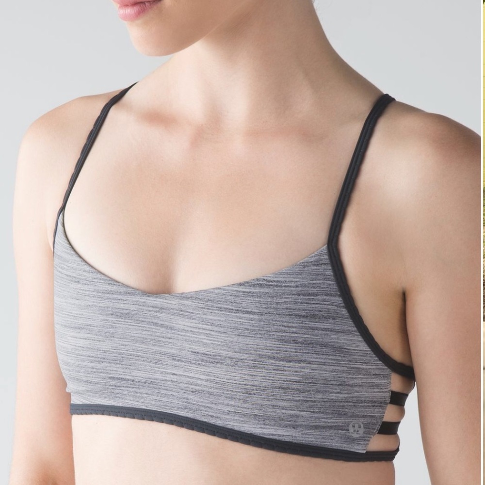 Lululemon Hot Spell Bra Space Dye Camo Seal Grey